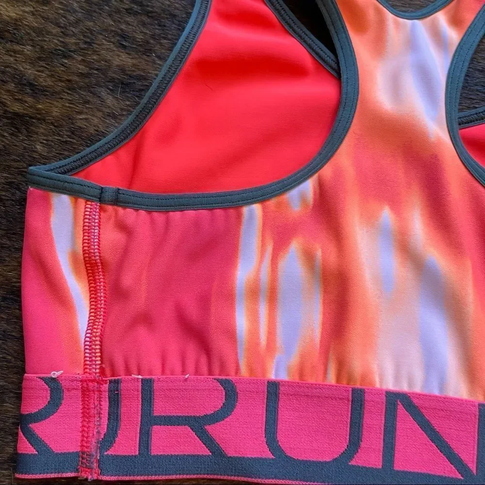 Under Armour Neon Pink Tie Dye Style Sports Bra - Picture 6 of 7